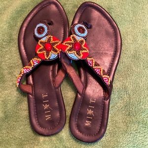 MIXIT beaded sandals.  Fits size 8 foot.
